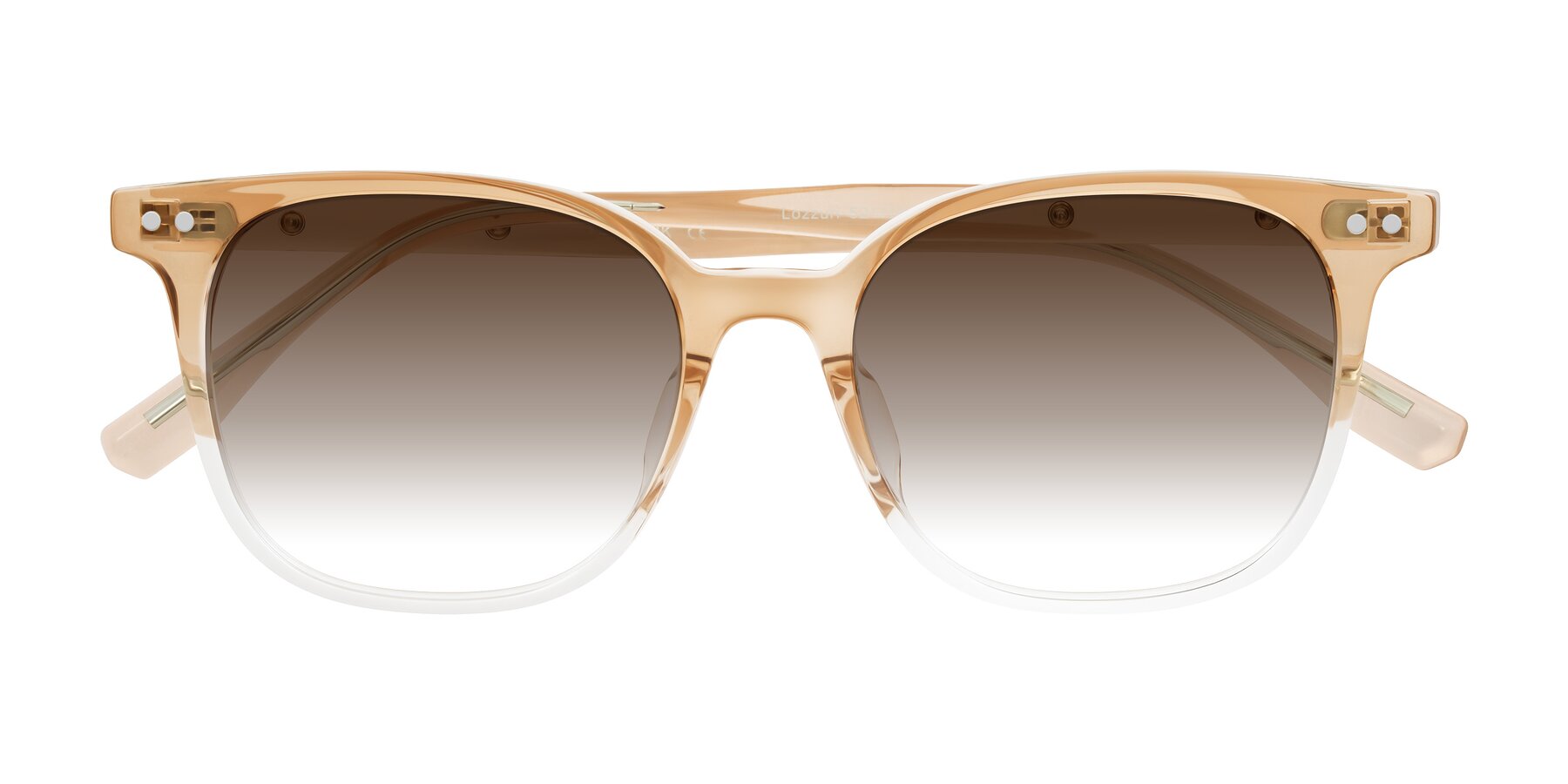 Folded Front of Lozzuri in Gradient Champagne with Brown Gradient Lenses