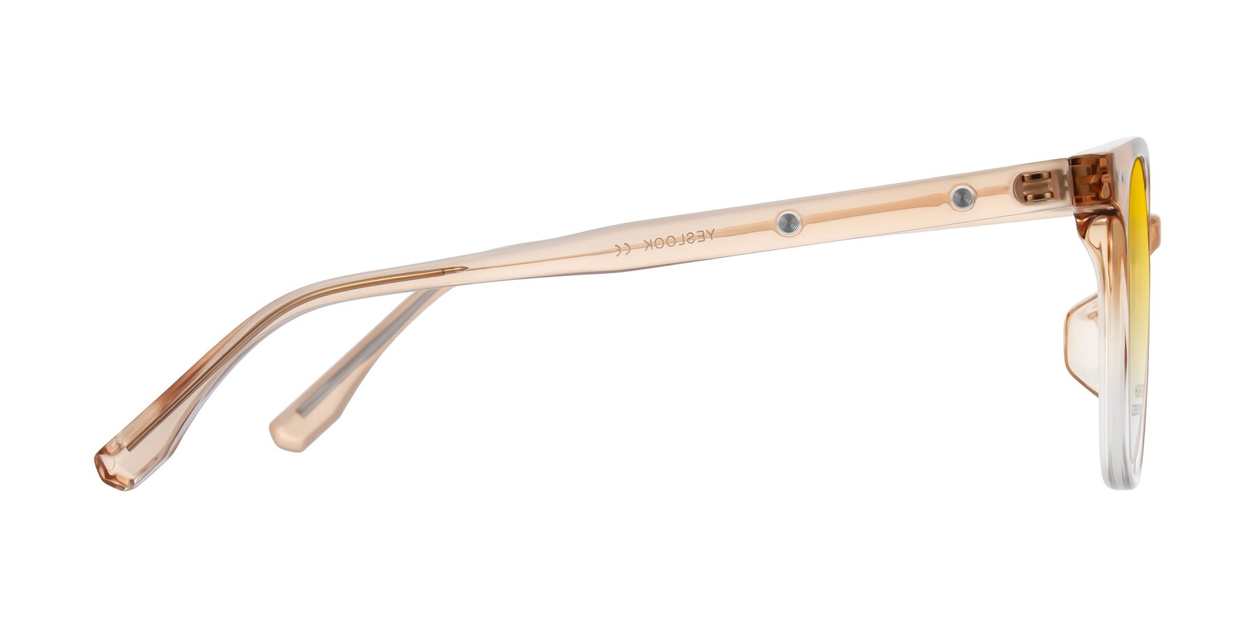 Side of Lozzuri in Gradient Champagne with Yellow Gradient Lenses
