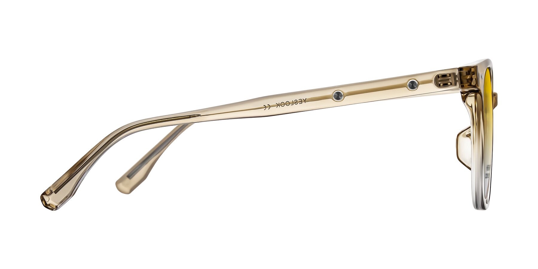 Side of Lozzuri in Gradient Champagne with Yellow Gradient Lenses