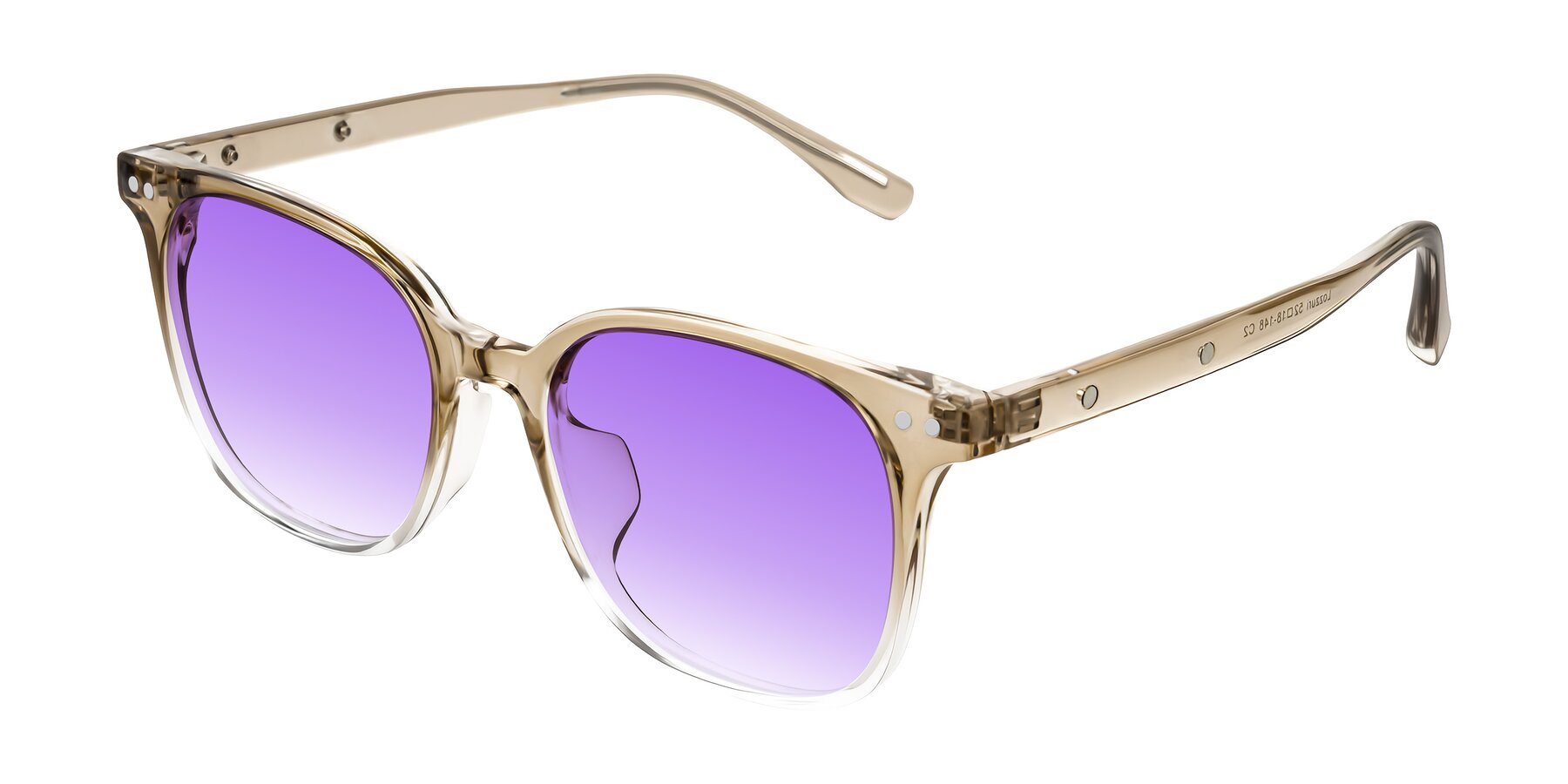 Angle of Lozzuri in Gradient Champagne with Purple Gradient Lenses