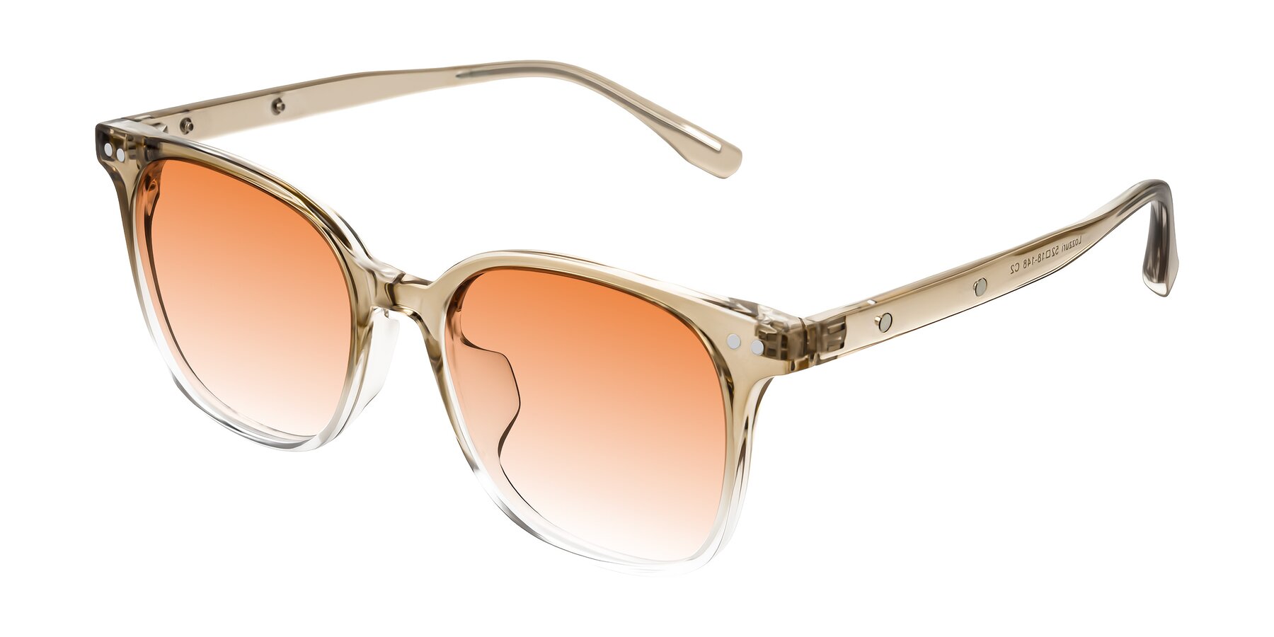Angle of Lozzuri in Gradient Champagne with Orange Gradient Lenses