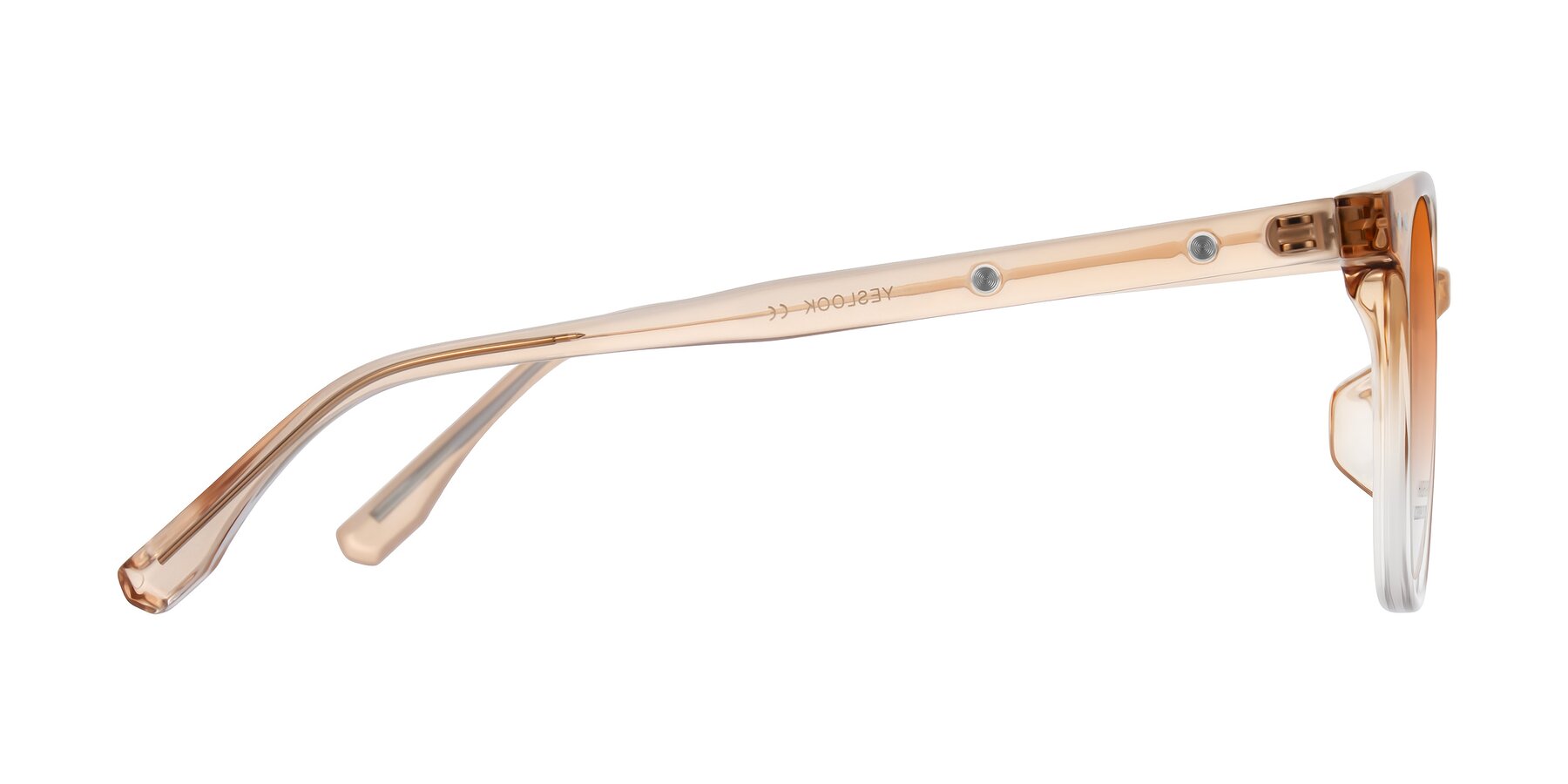 Side of Lozzuri in Gradient Champagne with Orange Gradient Lenses