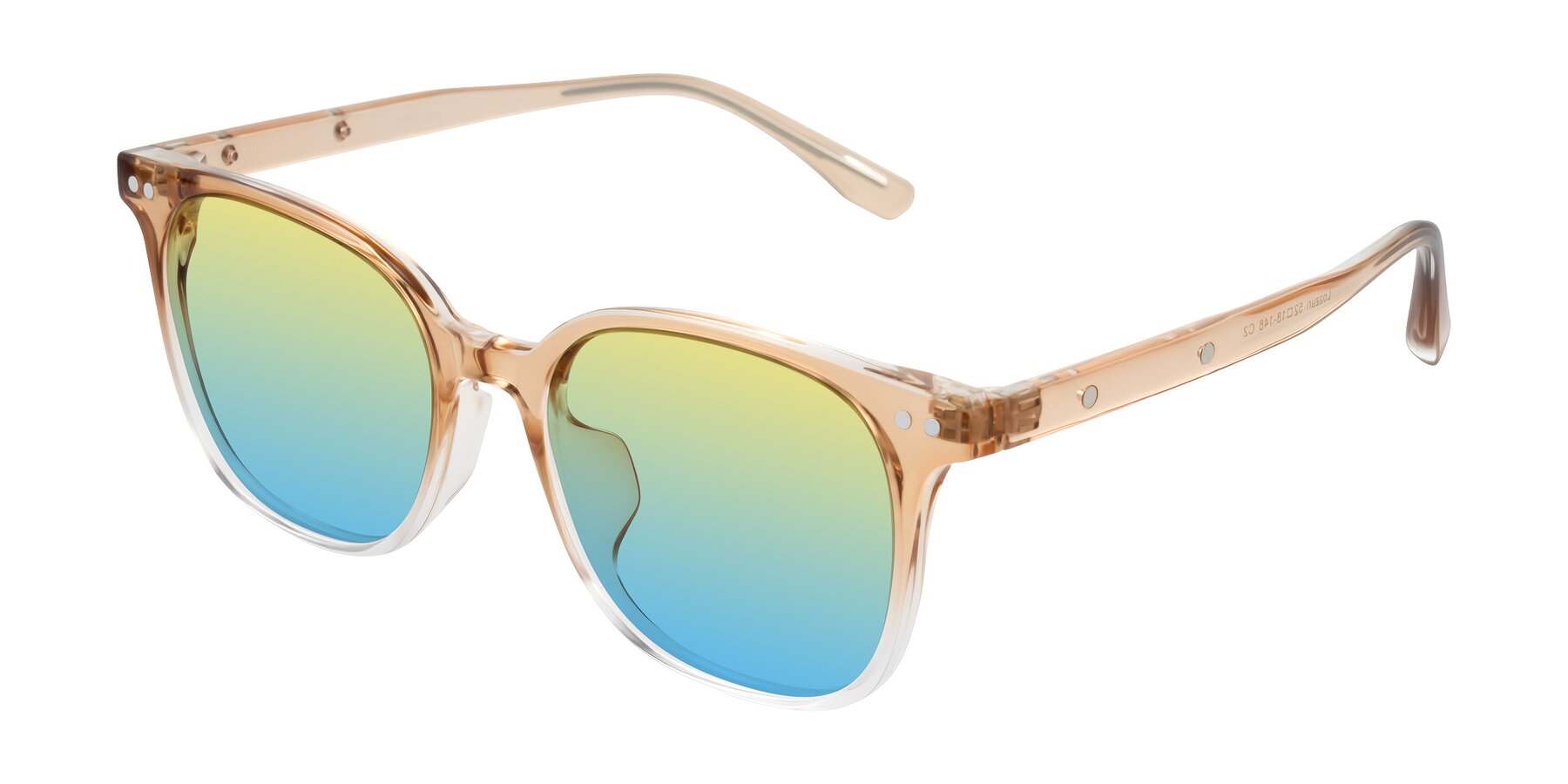 Angle of Lozzuri in Gradient Champagne with Yellow / Blue Gradient Lenses