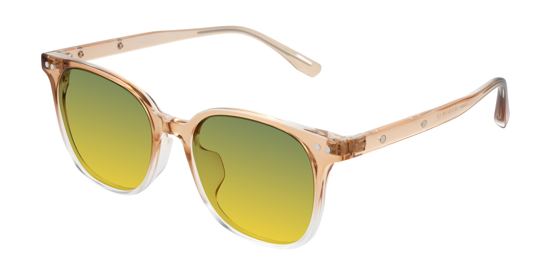Angle of Lozzuri in Gradient Champagne with Green / Yellow Gradient Lenses