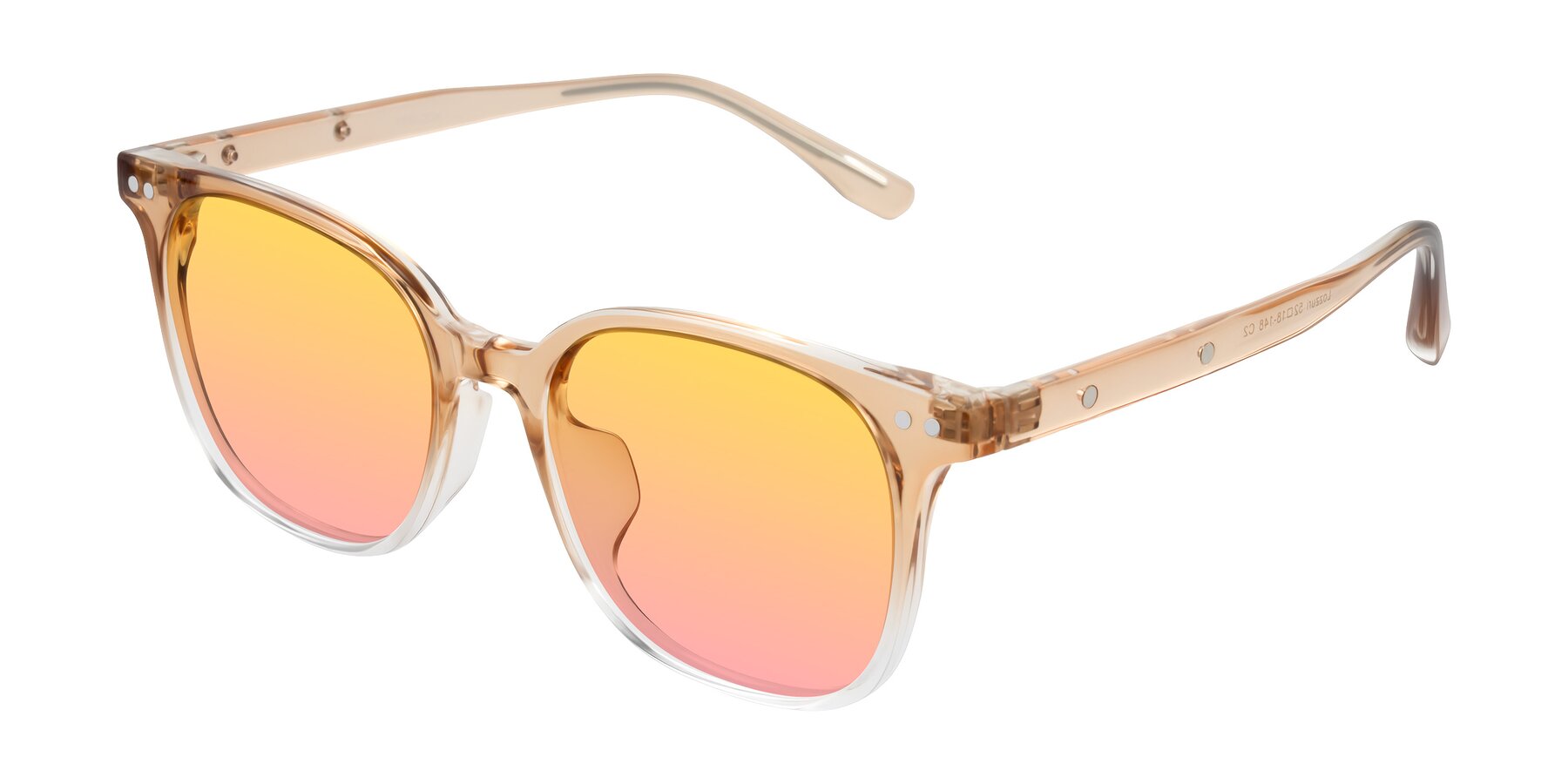 Angle of Lozzuri in Gradient Champagne with Yellow / Pink Gradient Lenses