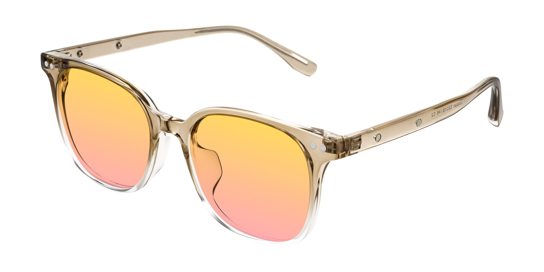 Angle of Lozzuri in Gradient Champagne with Yellow / Pink Gradient Lenses