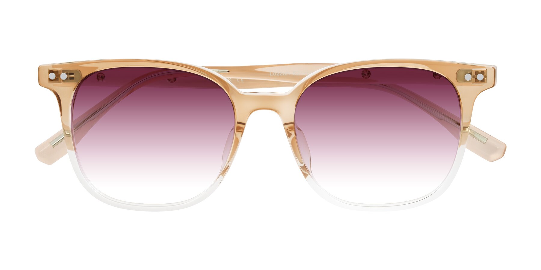Folded Front of Lozzuri in Gradient Champagne with Wine Gradient Lenses