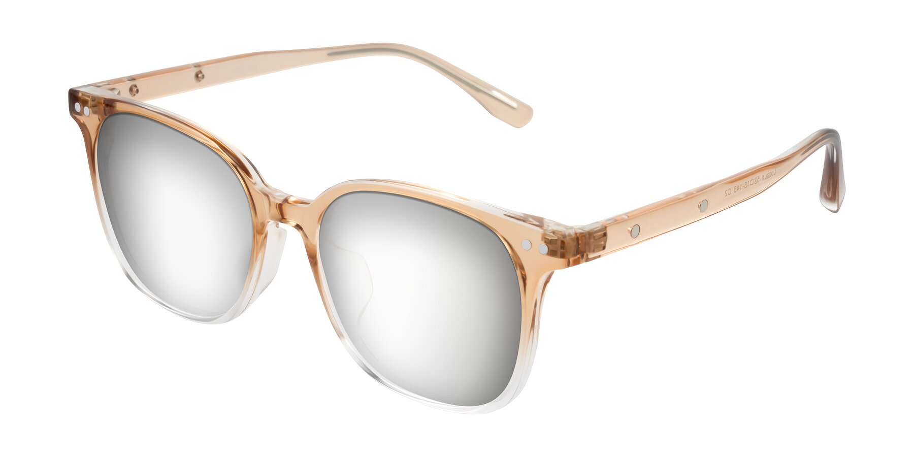 Angle of Lozzuri in Gradient Champagne with Silver Mirrored Lenses