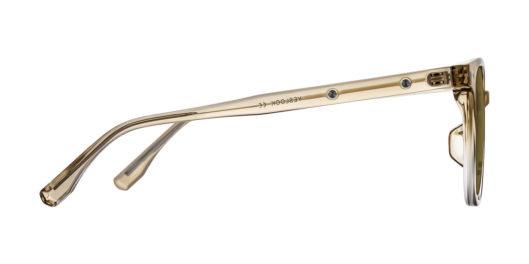 Side of Lozzuri in Gradient Champagne with Brown Polarized Lenses