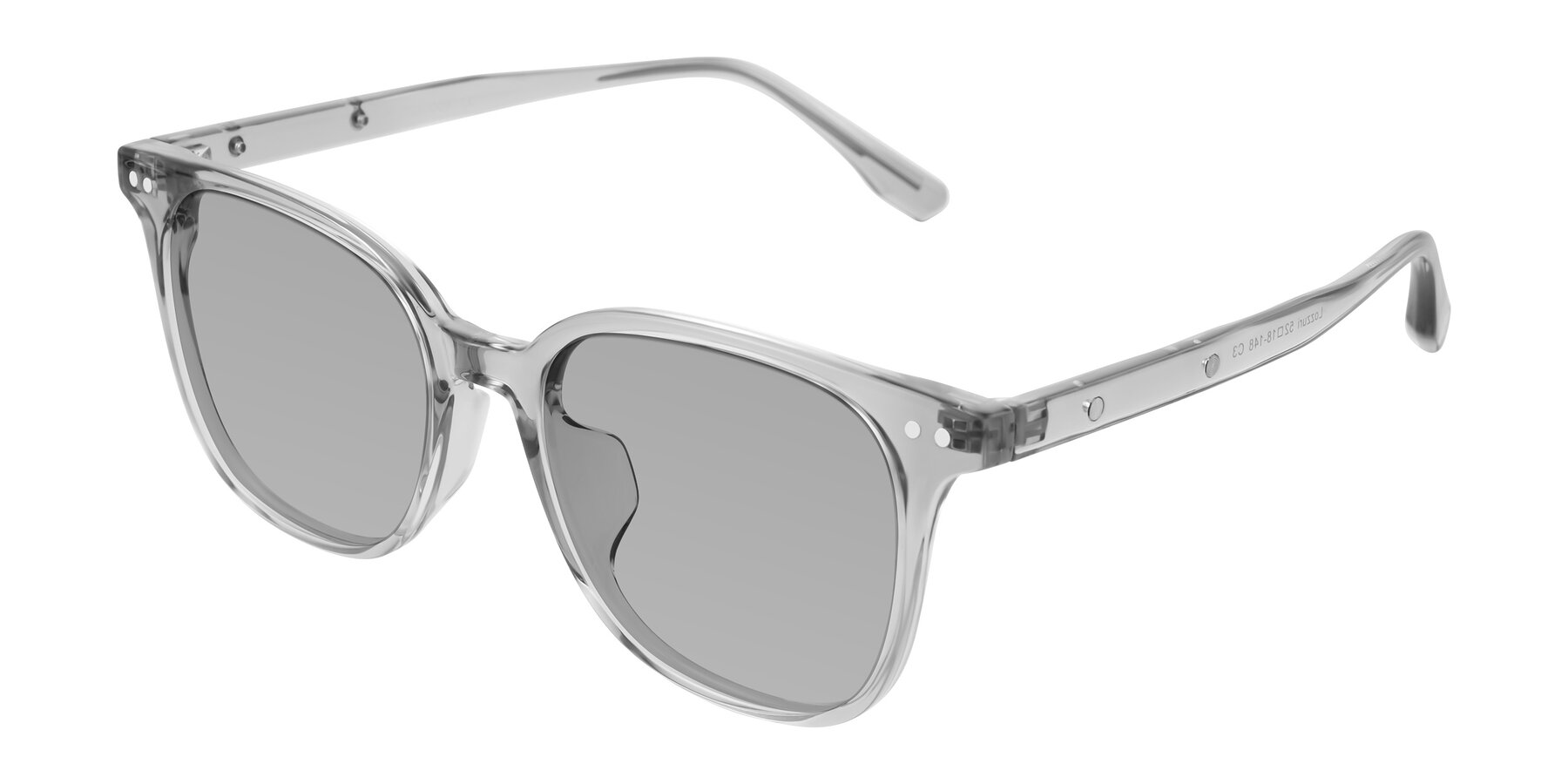 Angle of Lozzuri in Transparent Gray with Light Gray Tinted Lenses