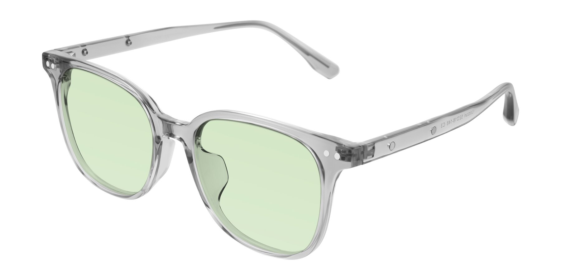 Angle of Lozzuri in Transparent Gray with Light Green Tinted Lenses