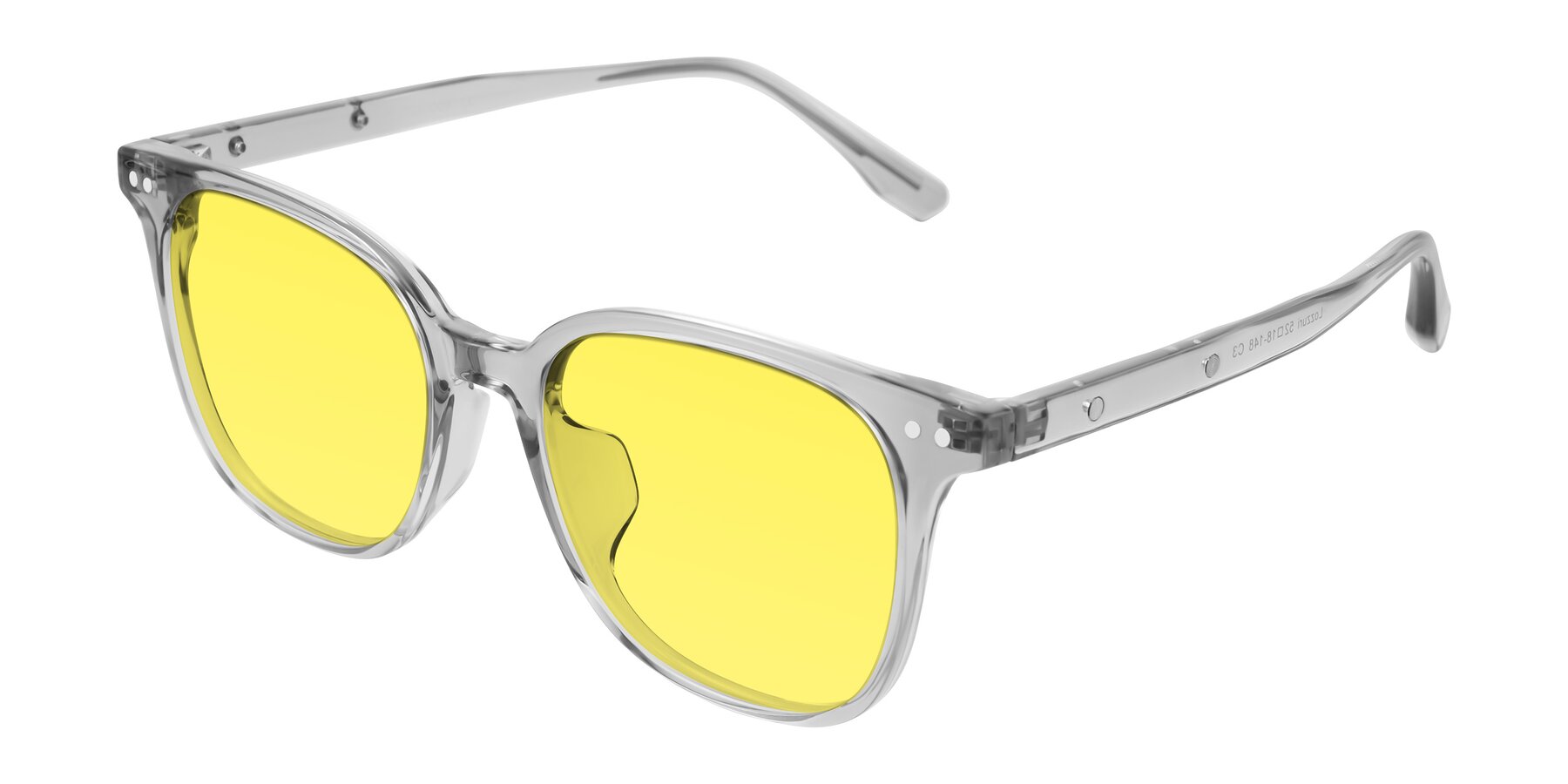 Angle of Lozzuri in Transparent Gray with Medium Yellow Tinted Lenses