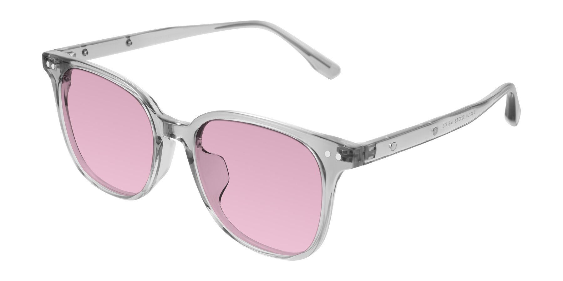 Angle of Lozzuri in Transparent Gray with Light Wine Tinted Lenses