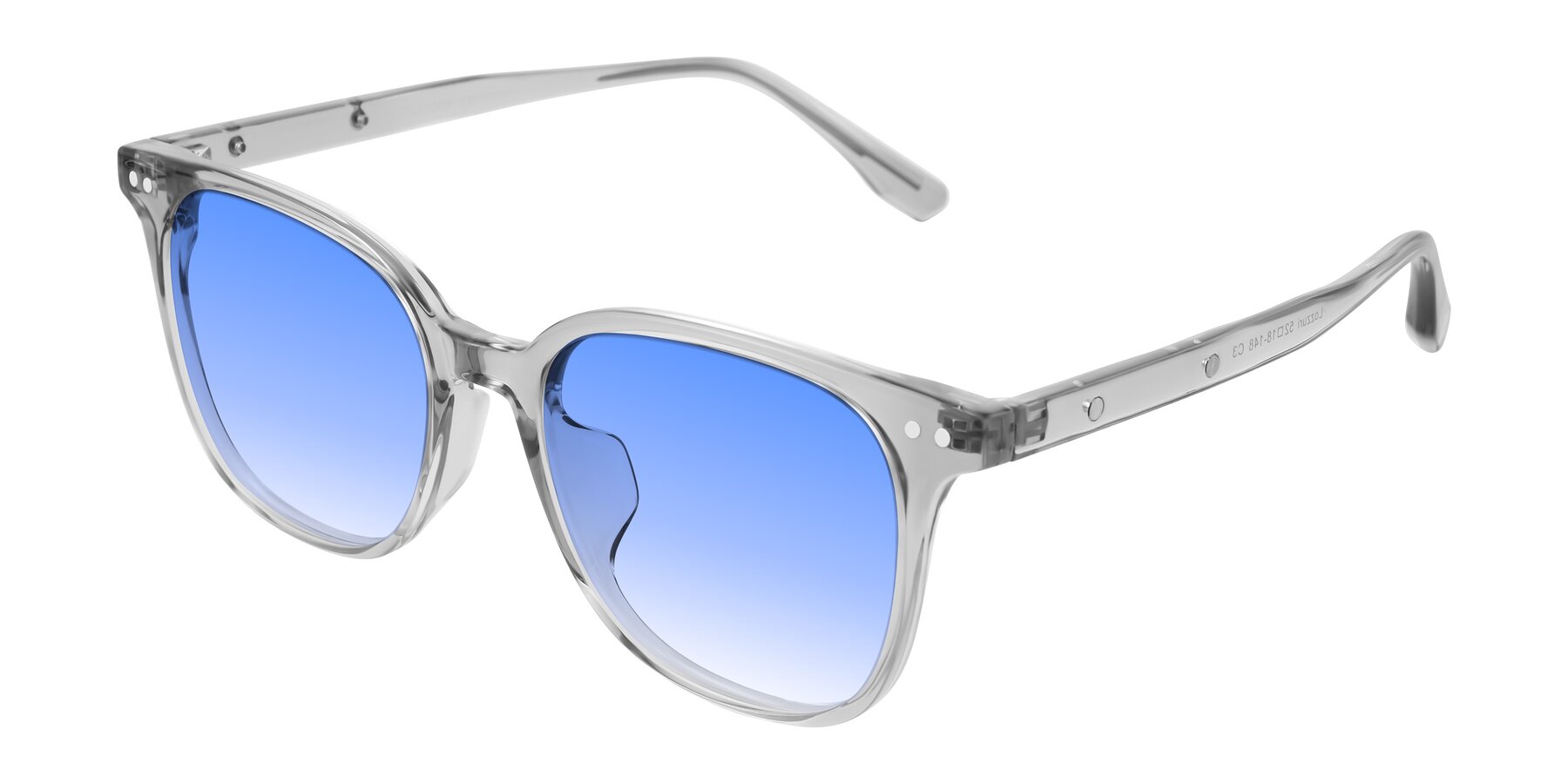 Angle of Lozzuri in Transparent Gray with Blue Gradient Lenses