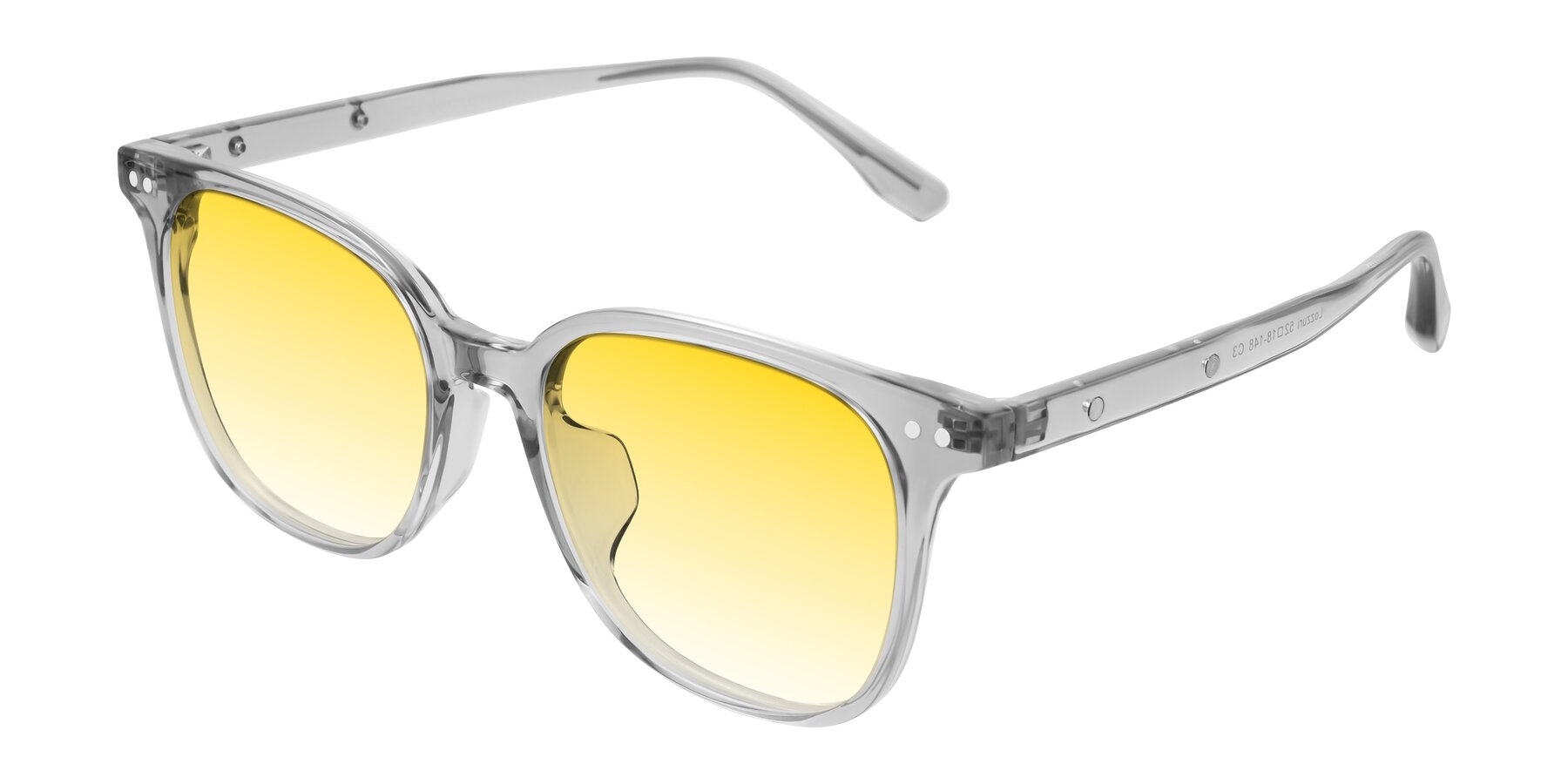 Angle of Lozzuri in Transparent Gray with Yellow Gradient Lenses
