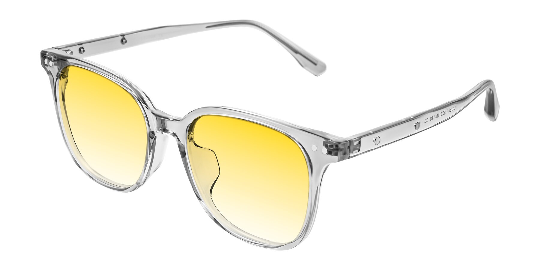 Angle of Lozzuri in Transparent Gray with Yellow Gradient Lenses