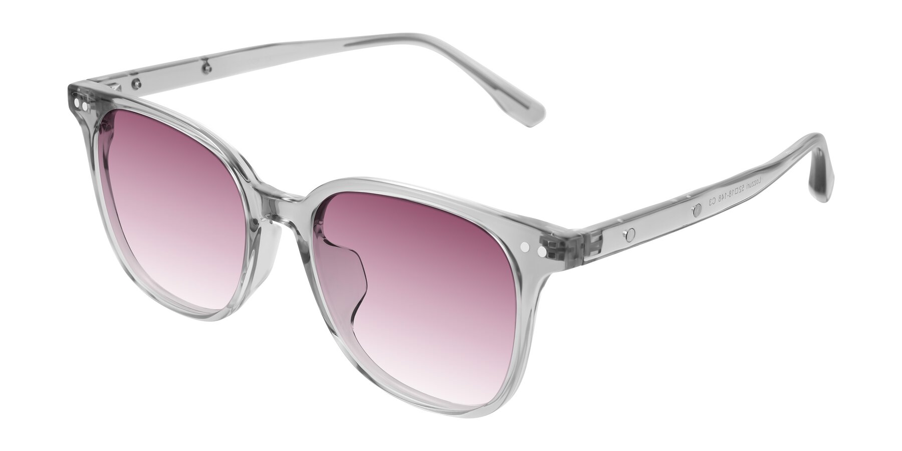 Angle of Lozzuri in Transparent Gray with Wine Gradient Lenses