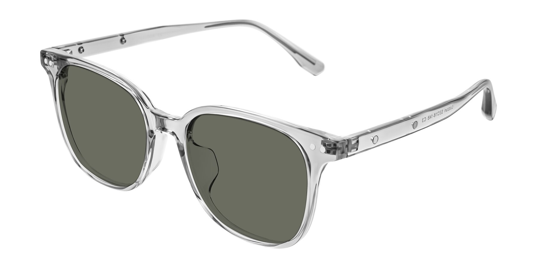 Angle of Lozzuri in Transparent Gray with Gray Polarized Lenses