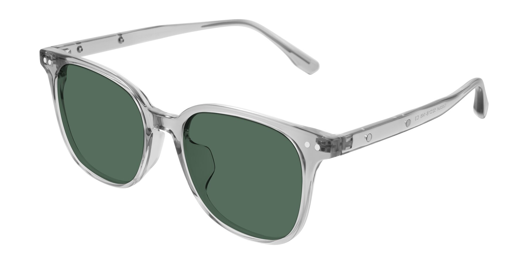 Angle of Lozzuri in Transparent Gray with Green Polarized Lenses