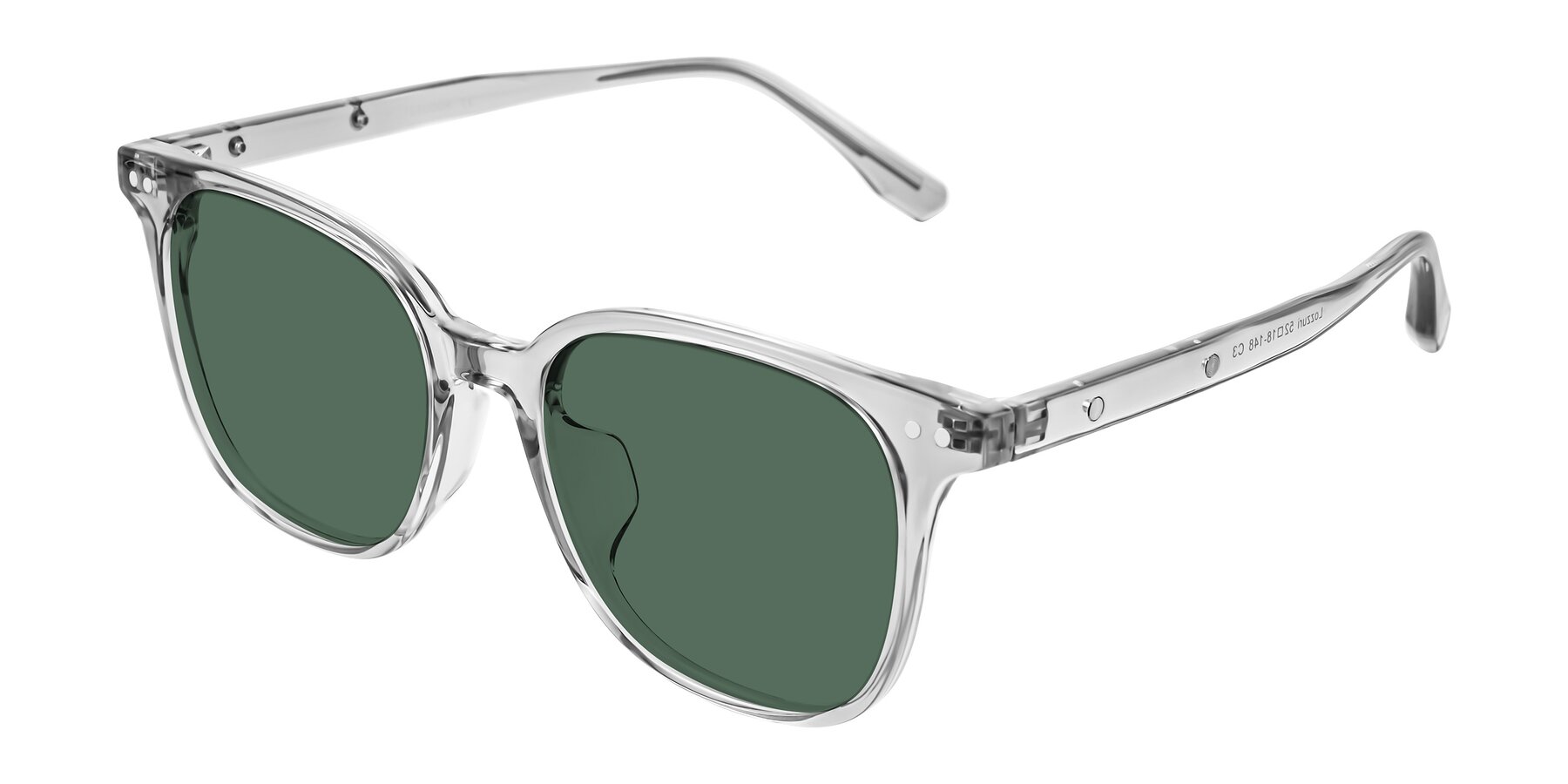 Angle of Lozzuri in Transparent Gray with Green Polarized Lenses
