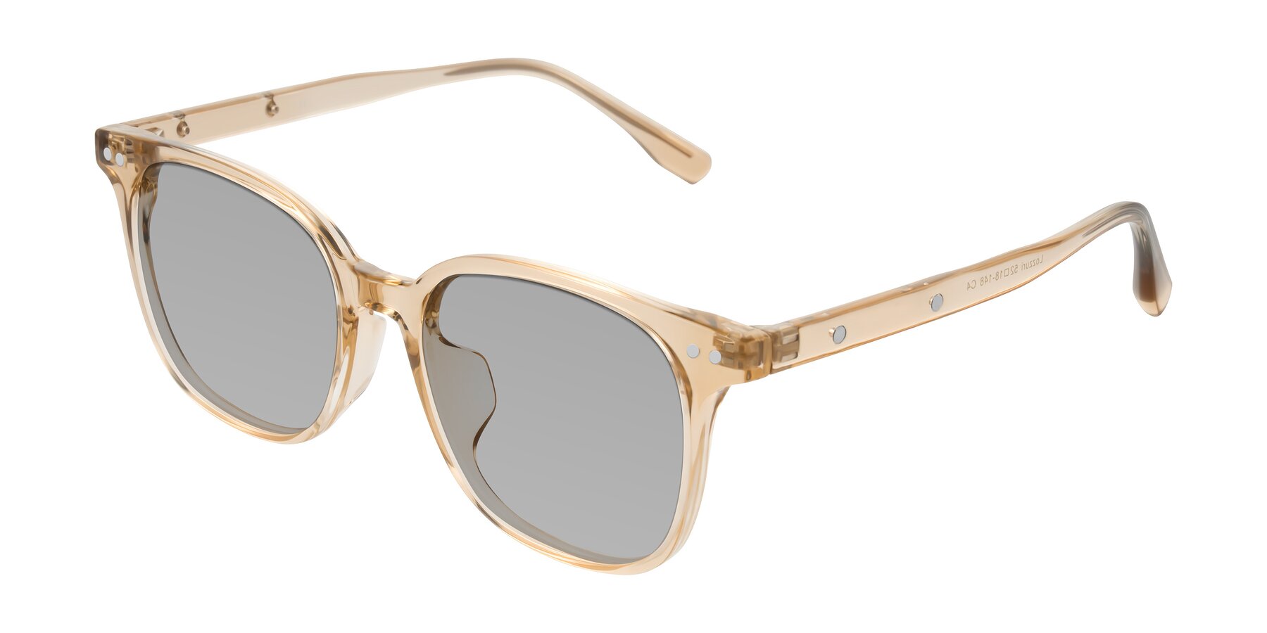 Angle of Lozzuri in Transparent Champagne with Light Gray Tinted Lenses