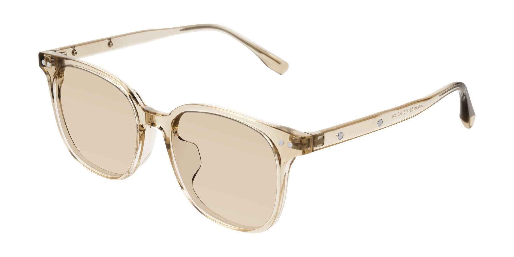 Angle of Lozzuri in Transparent Champagne with Light Brown Tinted Lenses