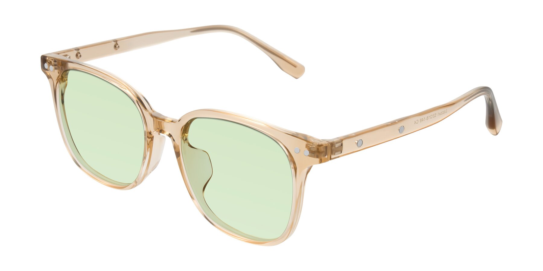 Angle of Lozzuri in Transparent Champagne with Light Green Tinted Lenses