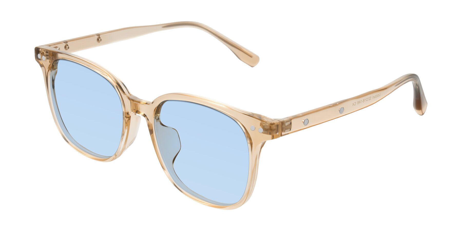 Angle of Lozzuri in Transparent Champagne with Light Blue Tinted Lenses