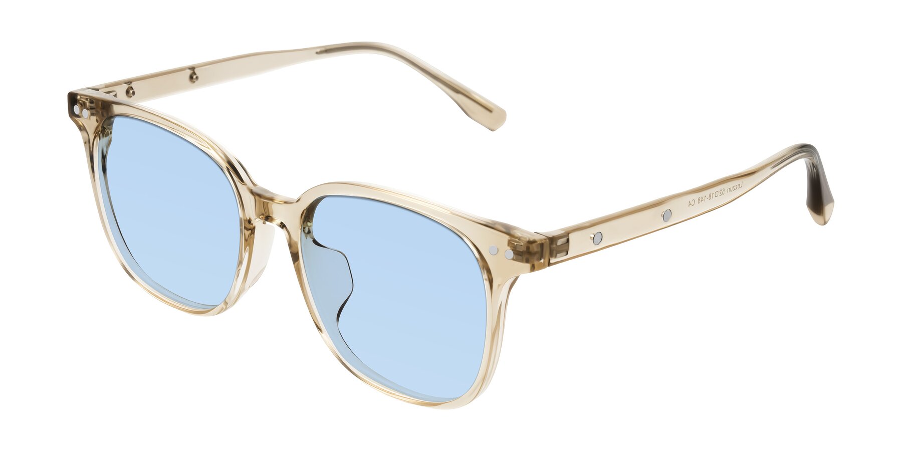 Angle of Lozzuri in Transparent Champagne with Light Blue Tinted Lenses