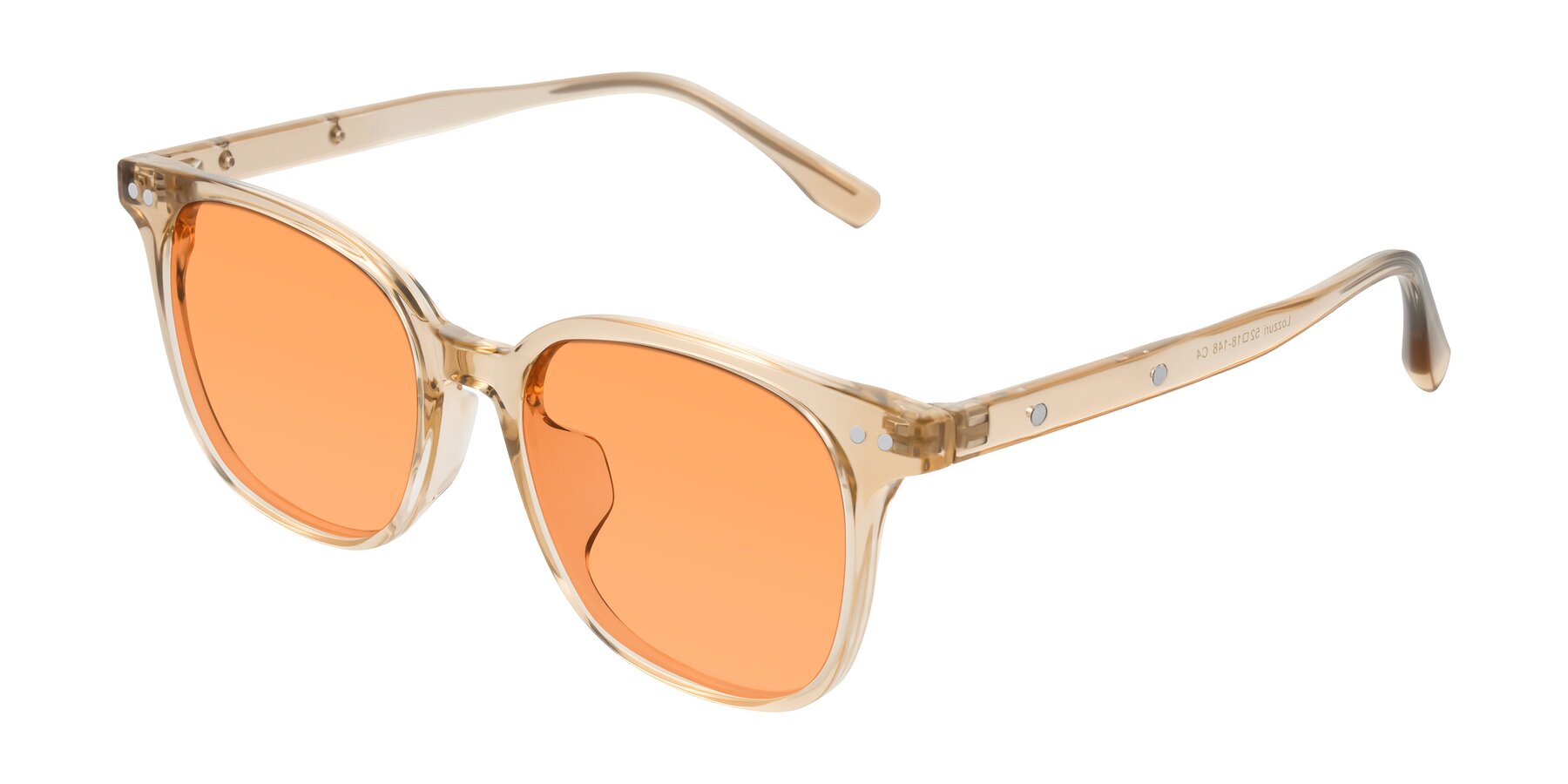 Angle of Lozzuri in Transparent Champagne with Medium Orange Tinted Lenses