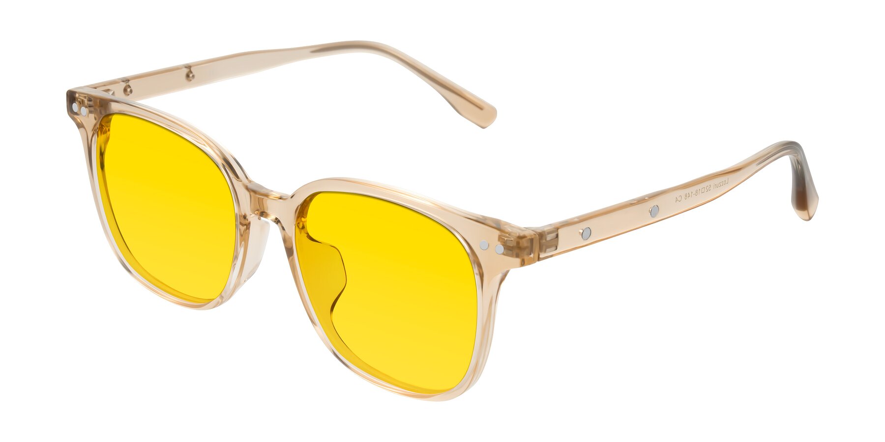 Angle of Lozzuri in Transparent Champagne with Yellow Tinted Lenses