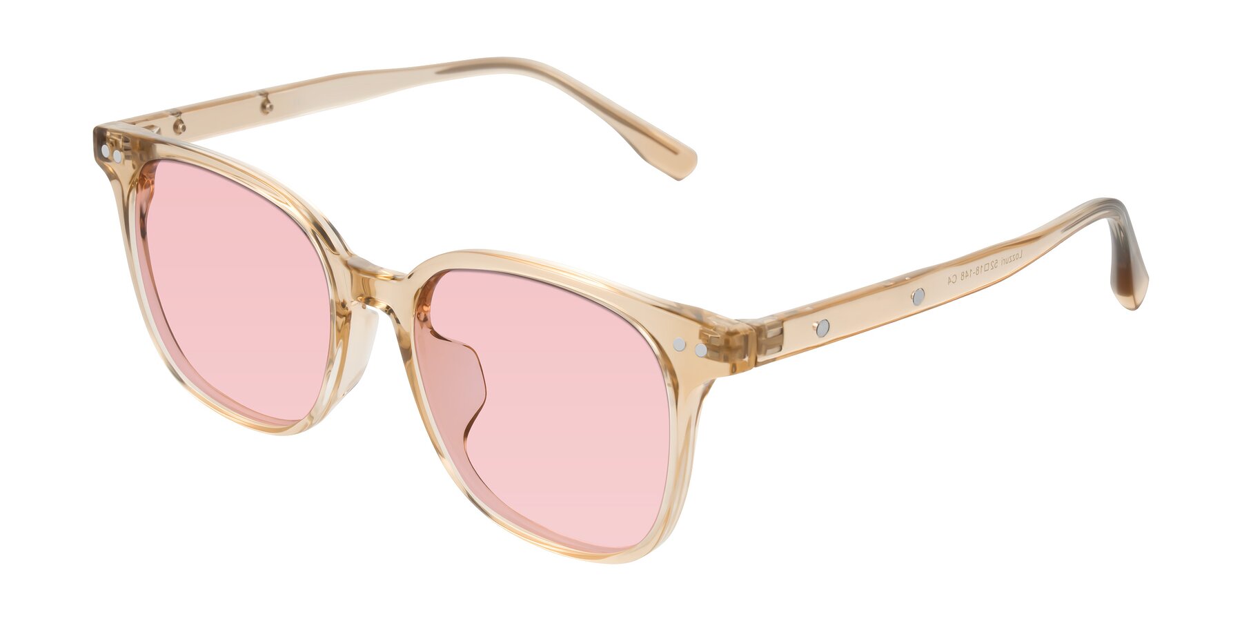Angle of Lozzuri in Transparent Champagne with Light Garnet Tinted Lenses