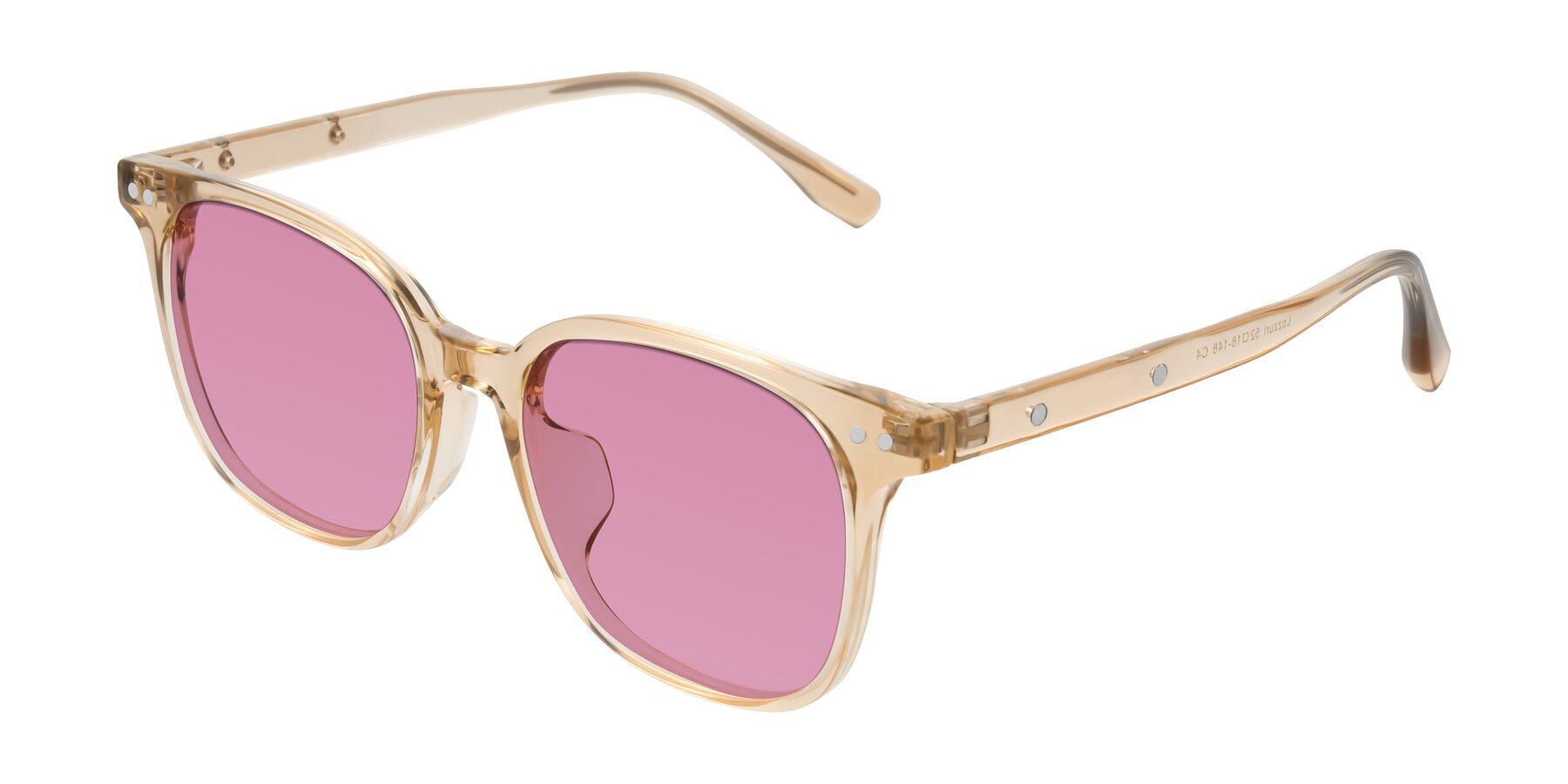 Angle of Lozzuri in Transparent Champagne with Medium Wine Tinted Lenses