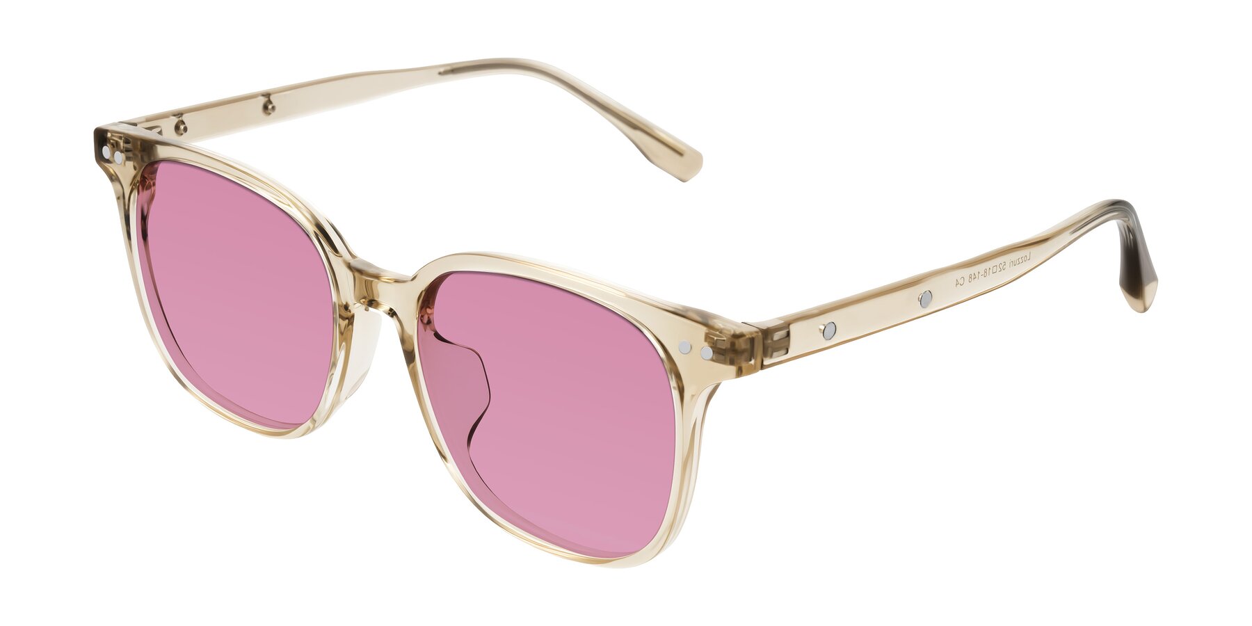 Angle of Lozzuri in Transparent Champagne with Medium Wine Tinted Lenses