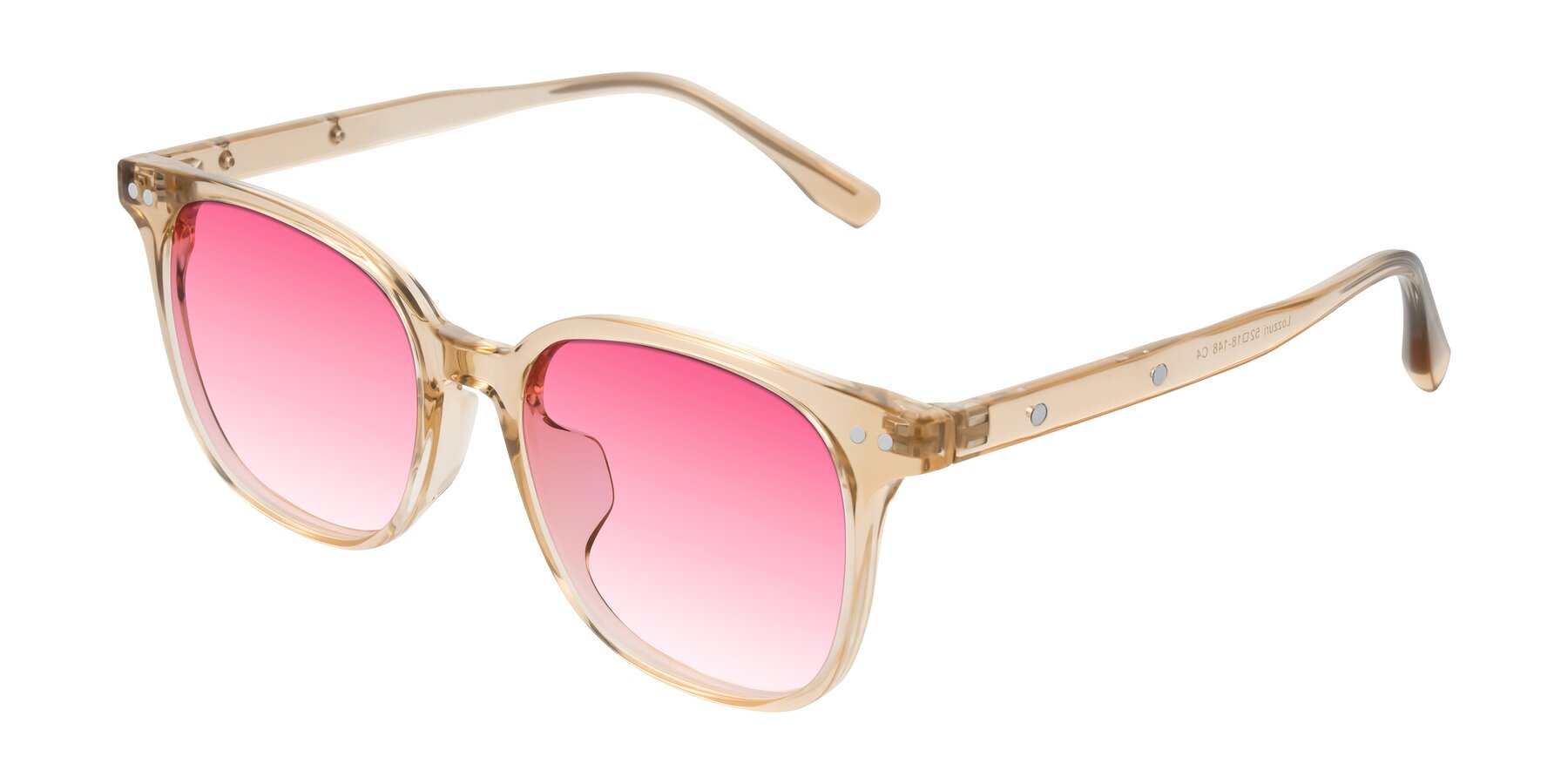Angle of Lozzuri in Transparent Champagne with Pink Gradient Lenses