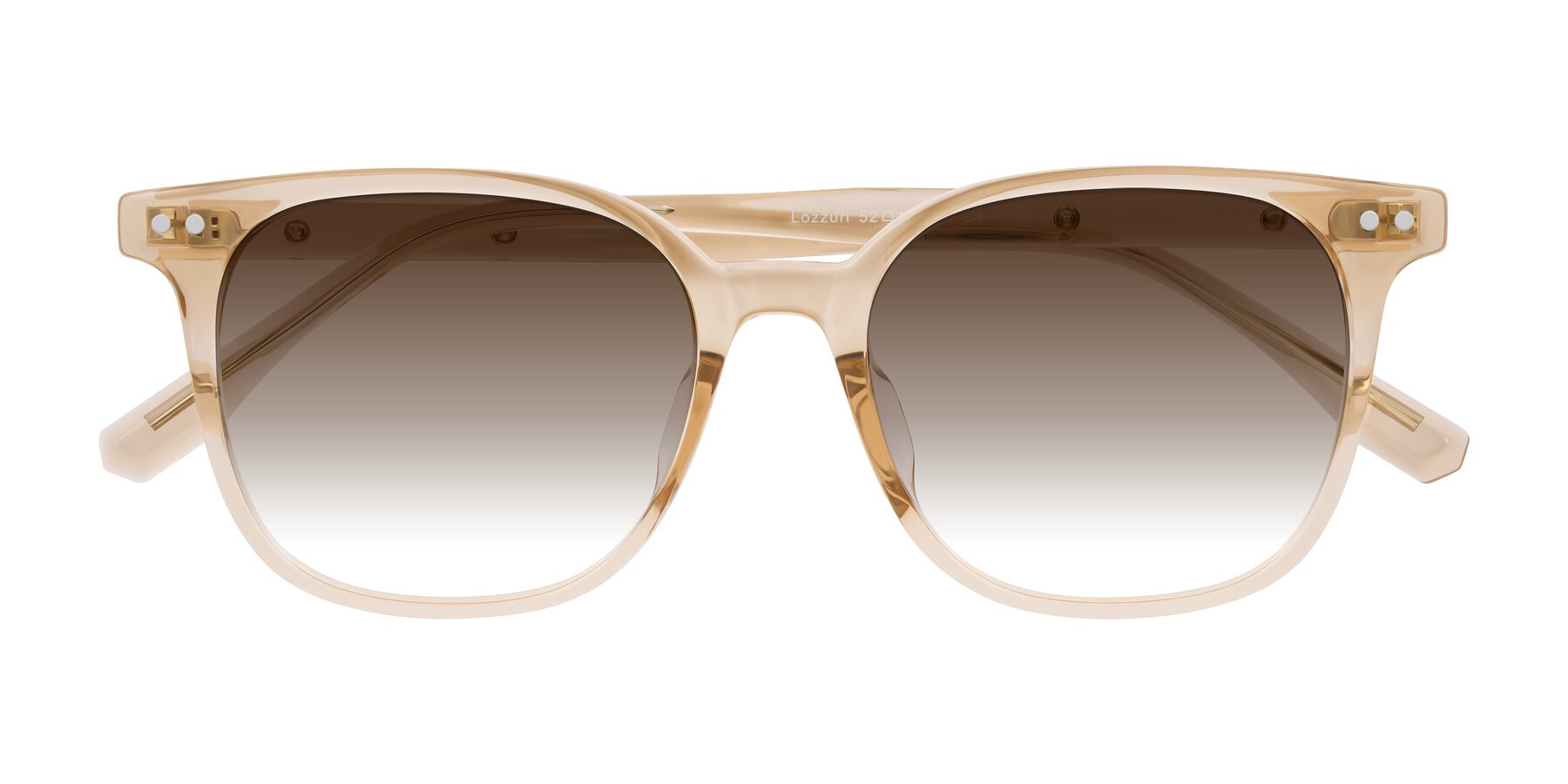 Folded Front of Lozzuri in Transparent Champagne with Brown Gradient Lenses