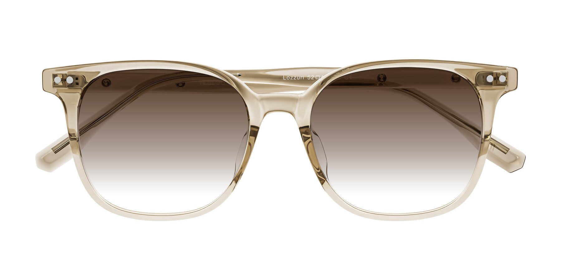 Folded Front of Lozzuri in Transparent Champagne with Brown Gradient Lenses