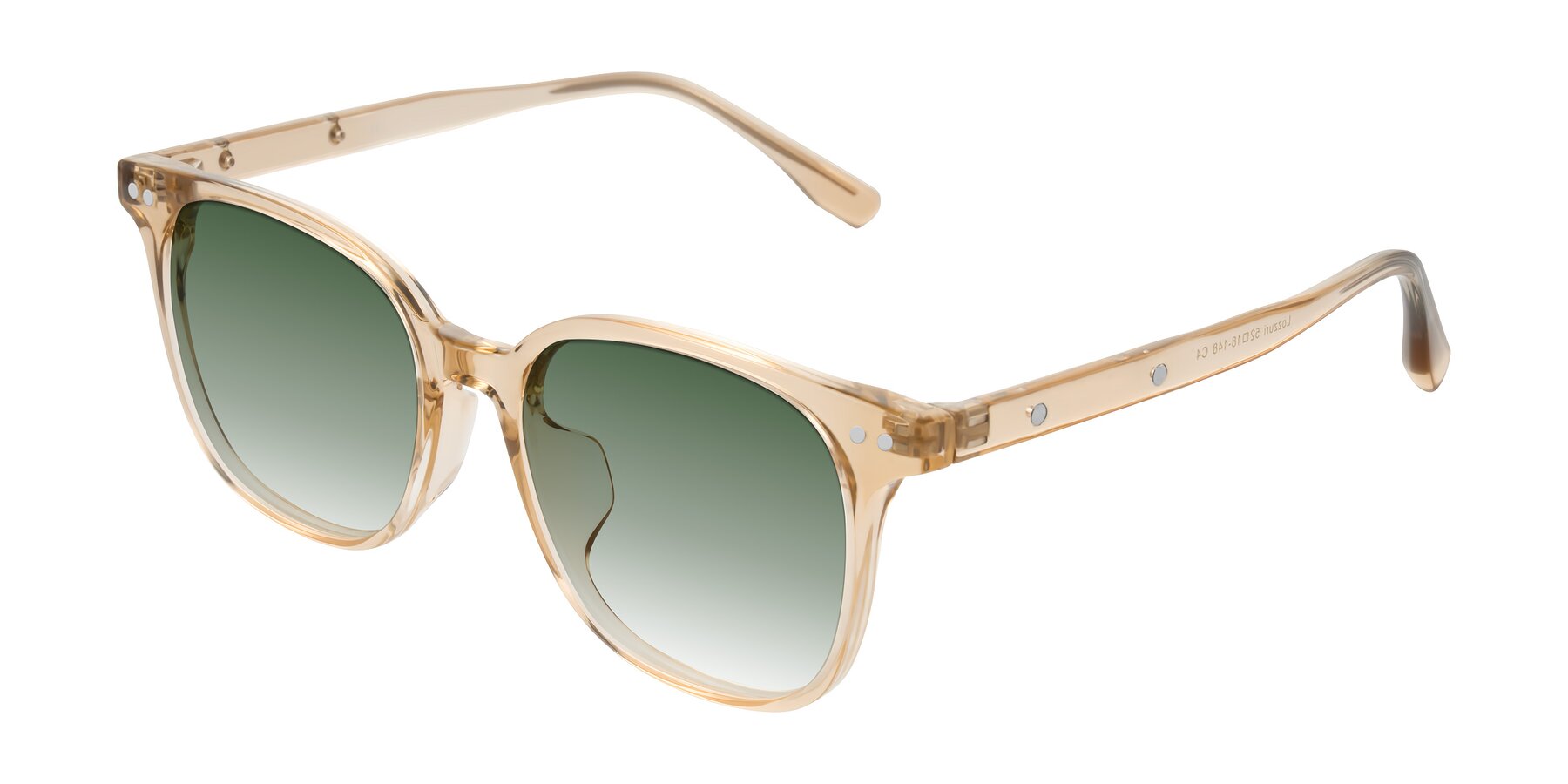Angle of Lozzuri in Transparent Champagne with Green Gradient Lenses