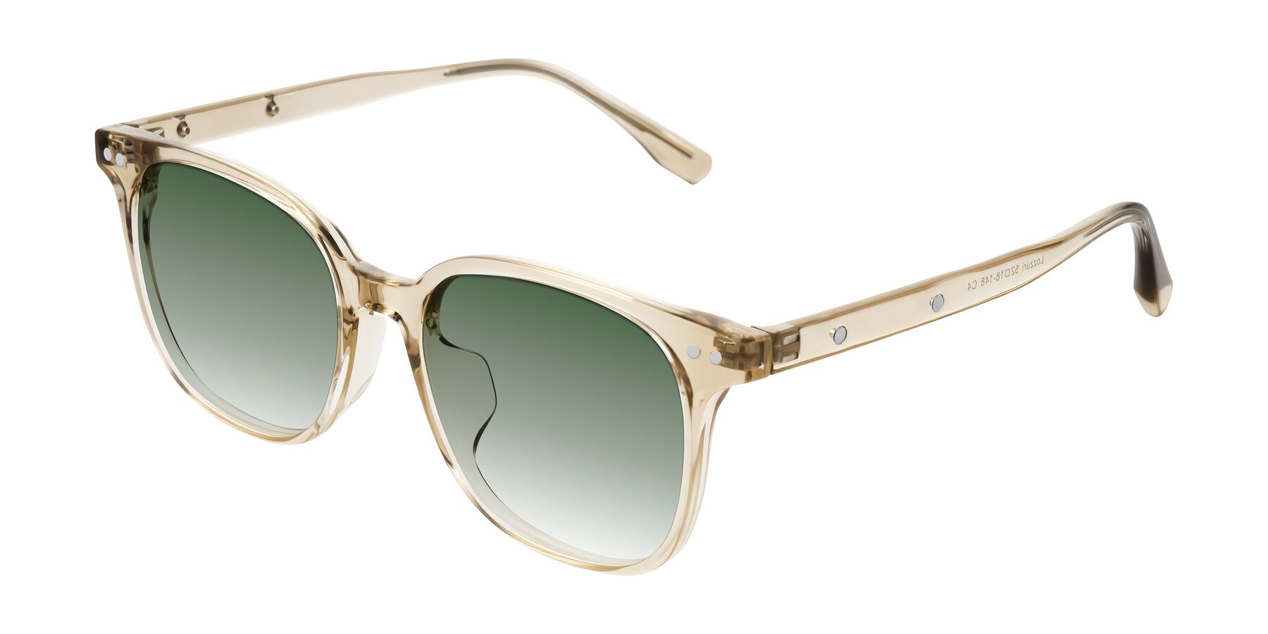 Angle of Lozzuri in Transparent Champagne with Green Gradient Lenses