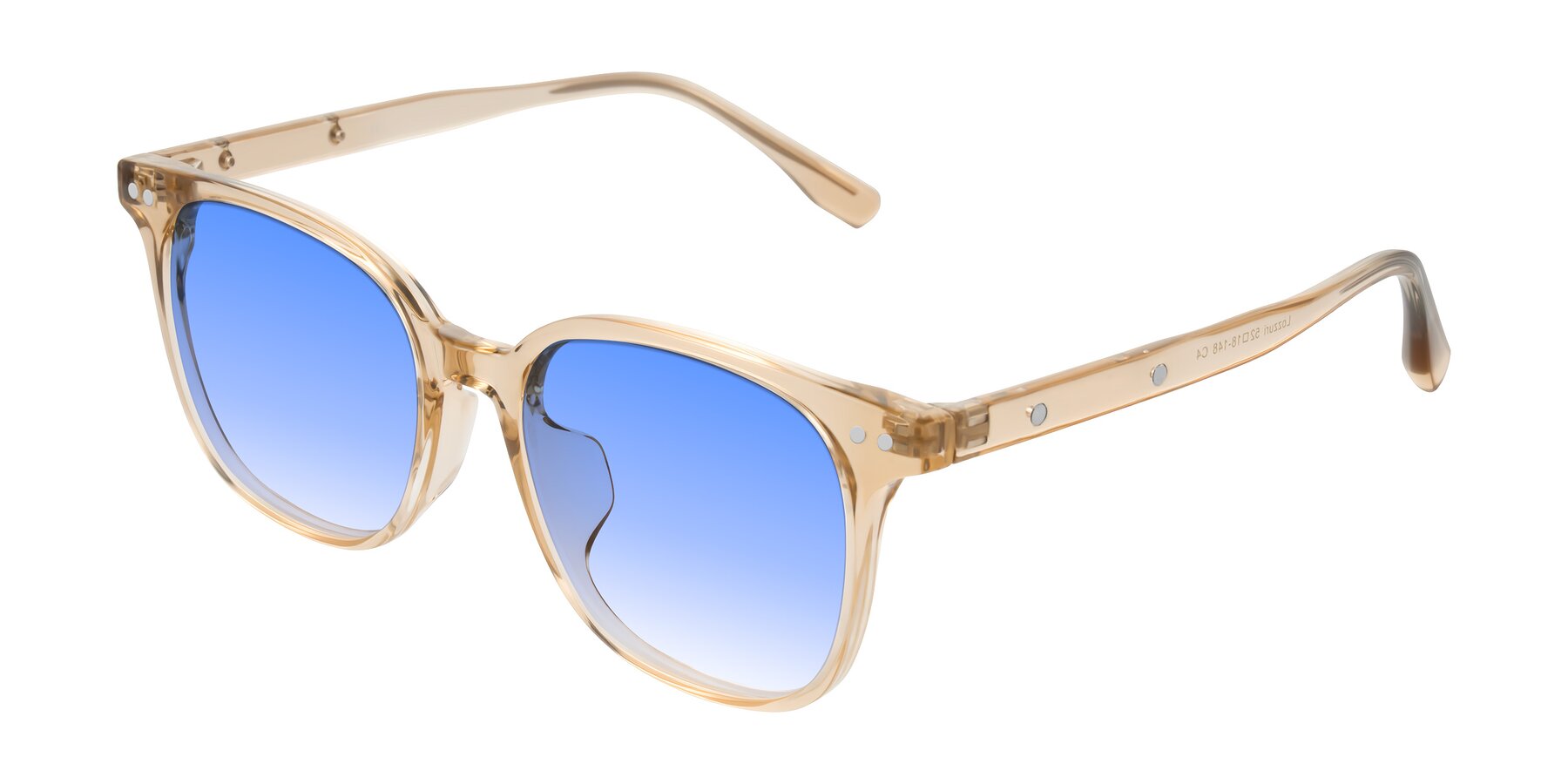 Angle of Lozzuri in Transparent Champagne with Blue Gradient Lenses