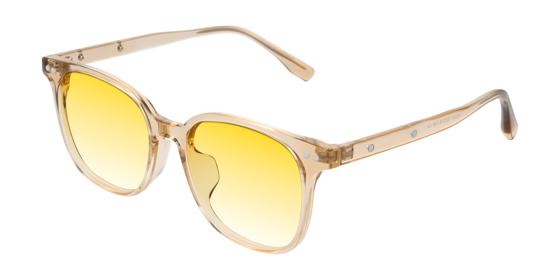Angle of Lozzuri in Transparent Champagne with Yellow Gradient Lenses