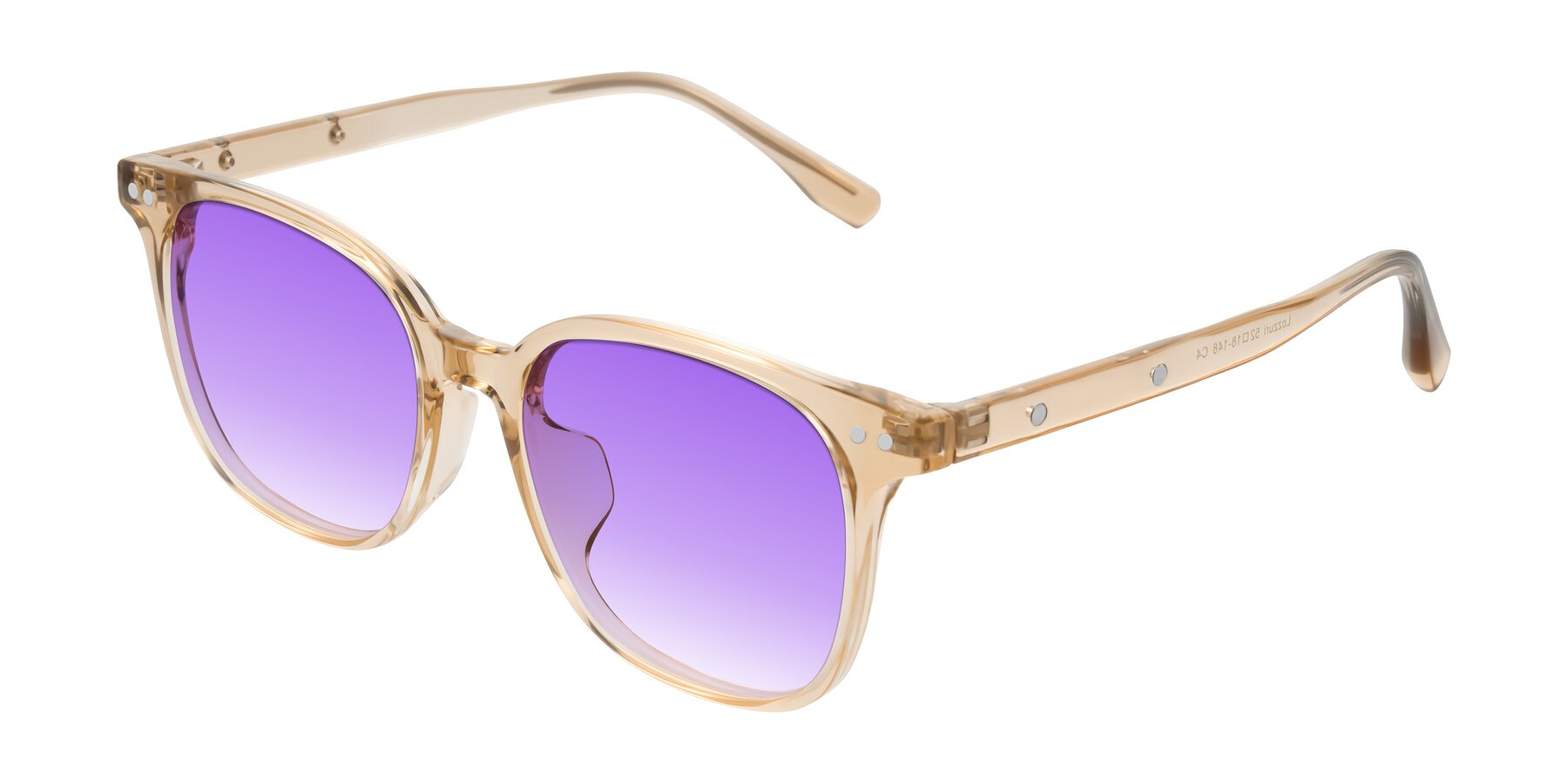 Angle of Lozzuri in Transparent Champagne with Purple Gradient Lenses
