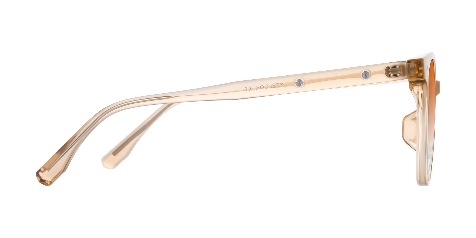 Side of Lozzuri in Transparent Champagne with Orange Gradient Lenses