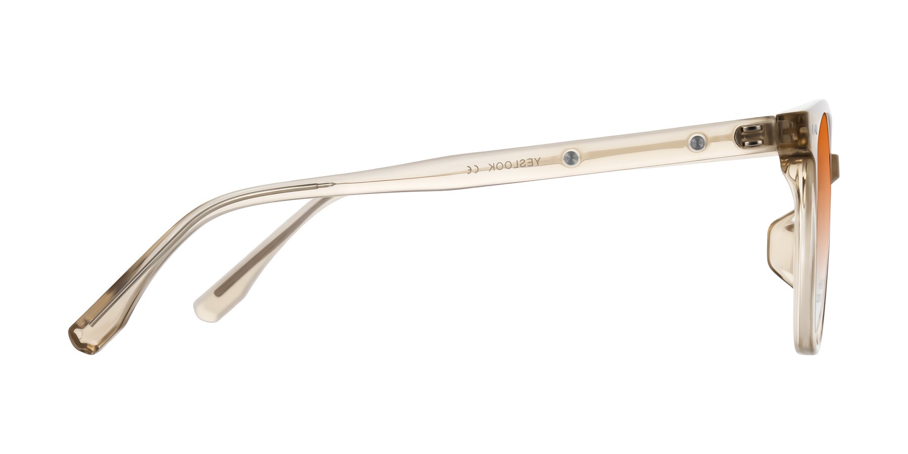 Side of Lozzuri in Transparent Champagne with Orange Gradient Lenses