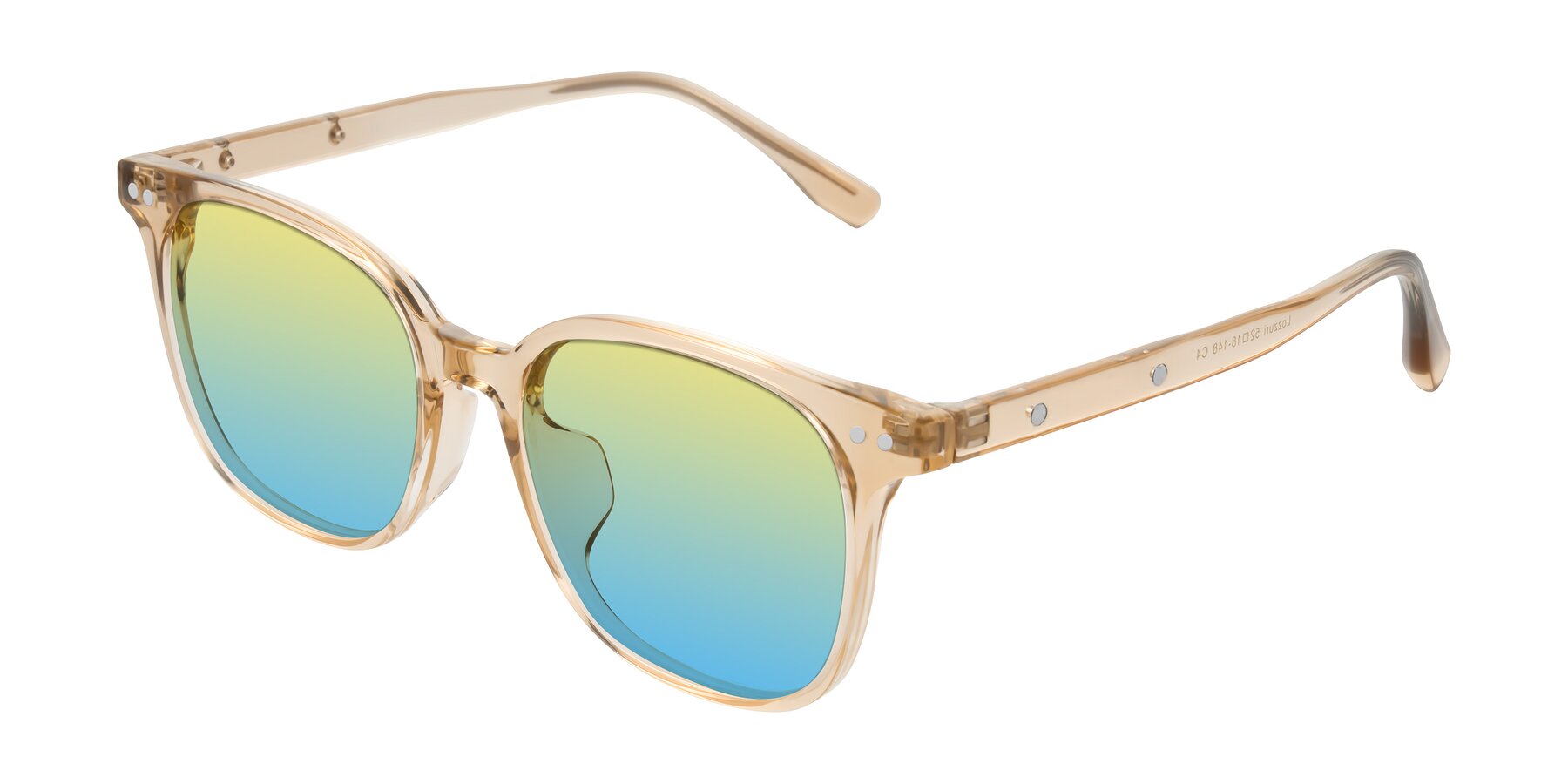 Angle of Lozzuri in Transparent Champagne with Yellow / Blue Gradient Lenses
