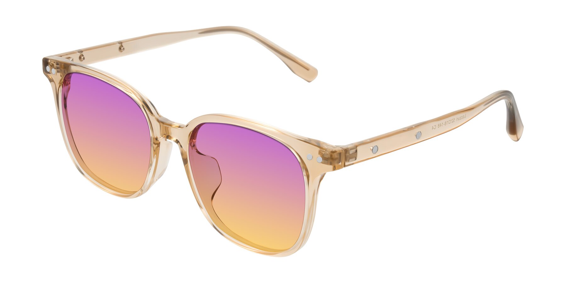 Angle of Lozzuri in Transparent Champagne with Purple / Yellow Gradient Lenses