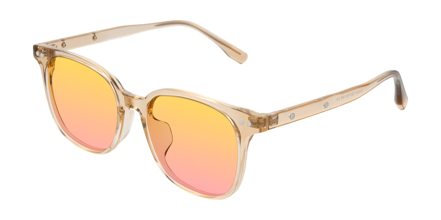 Angle of Lozzuri in Transparent Champagne with Yellow / Pink Gradient Lenses