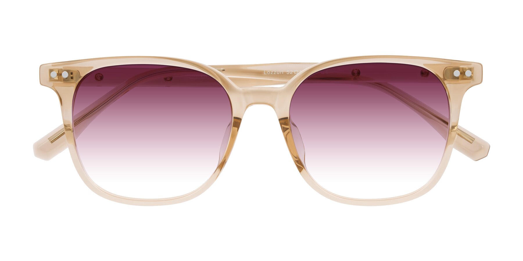 Folded Front of Lozzuri in Transparent Champagne with Wine Gradient Lenses