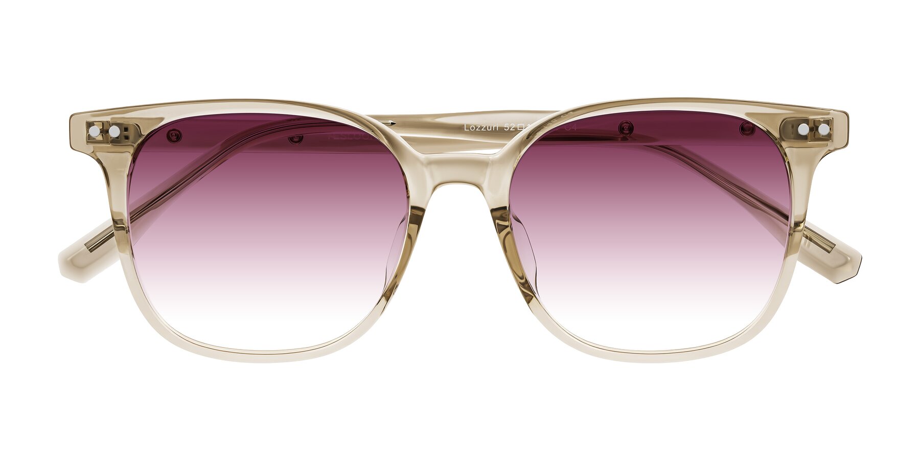 Folded Front of Lozzuri in Transparent Champagne with Wine Gradient Lenses