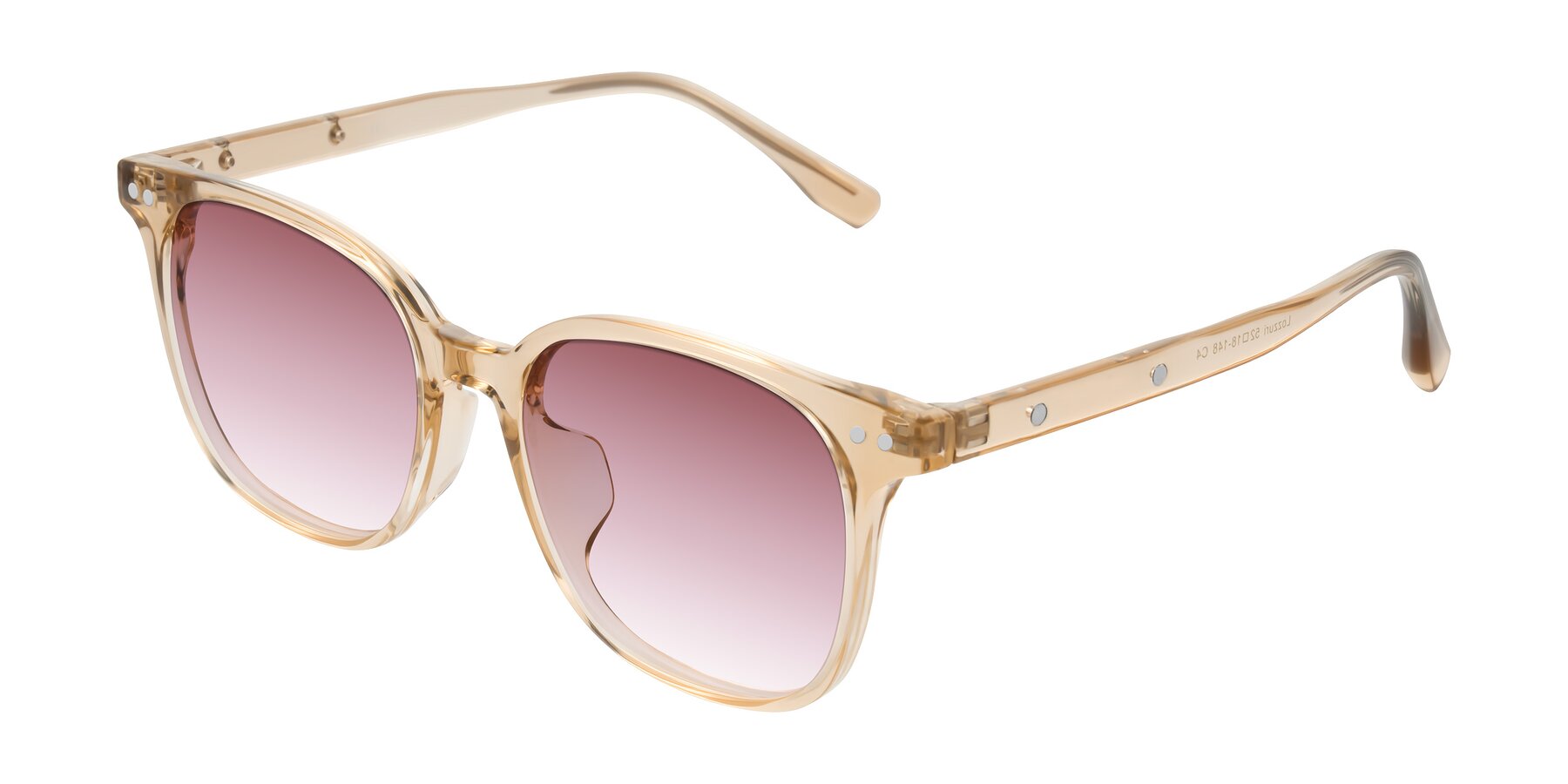 Angle of Lozzuri in Transparent Champagne with Garnet Gradient Lenses